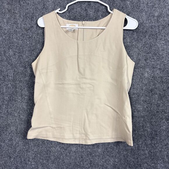 Talbots Tops - Talbots Top Blouse  Womens 8 beige Silk Business Party Old Money classic Minimal